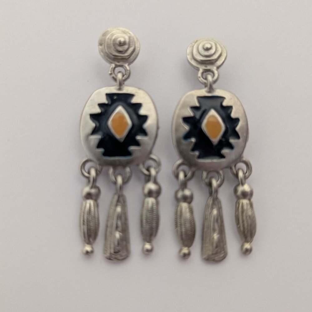 Southwestern style dangly earrings